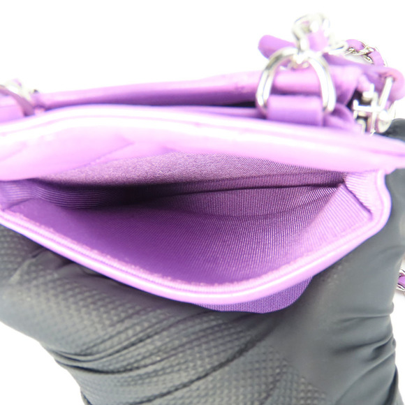 Chanel Chanel Lambskin Shoulder Bag Matrasse Purple Leather Crossbody Bag - Picture 10 of 16